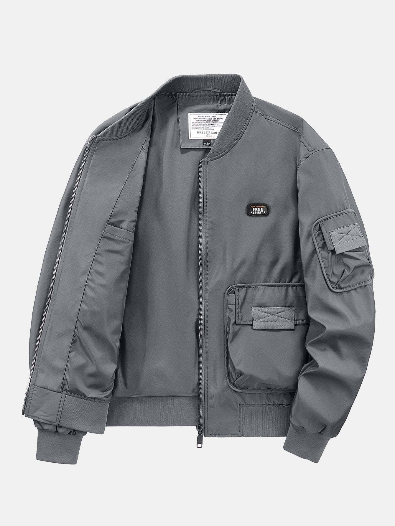 Multi Pockets Bomber Jacket-Mitchell Shoes