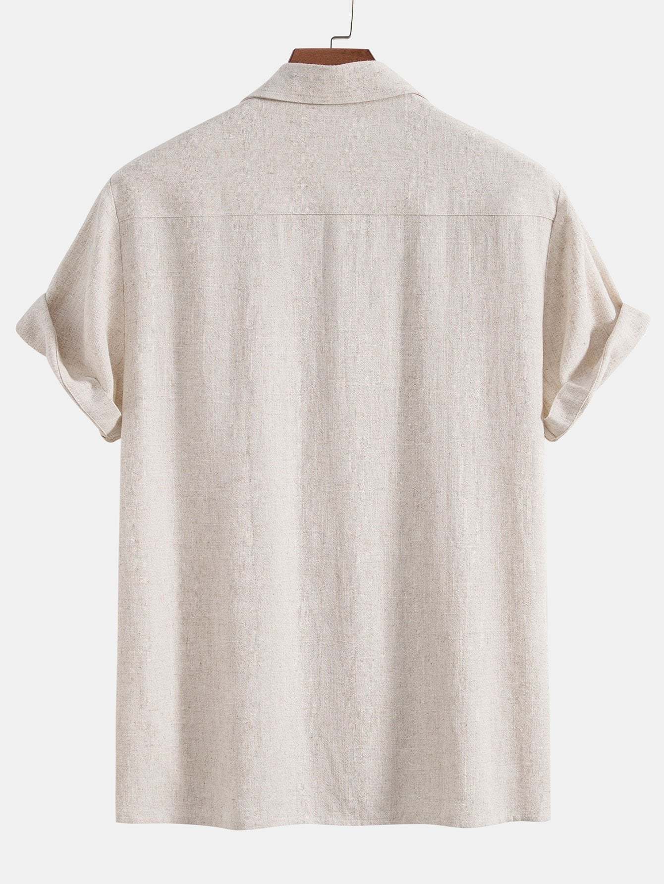 Linen Rayon Blend Cuban Shirt-Mitchell Shoes