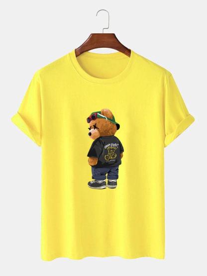 Cool Bear Print T-Shirt-Mitchell Shoes