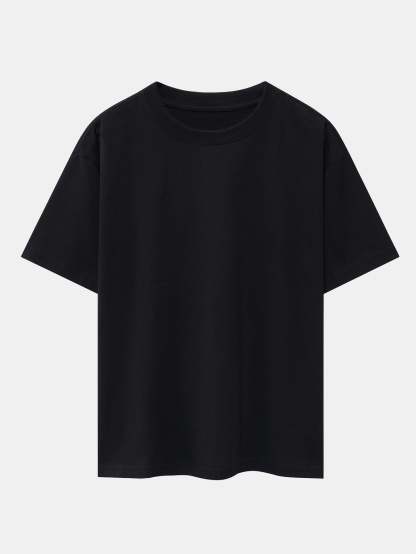 Slogan Back Print Oversize T-Shirt & Corduroy Shorts-Mitchell Shoes