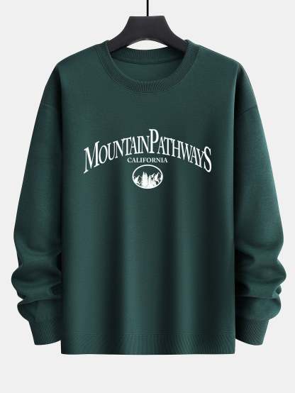 Mountain Pathways Print Relax Fit Sweatshirt-Mitchell Shoes