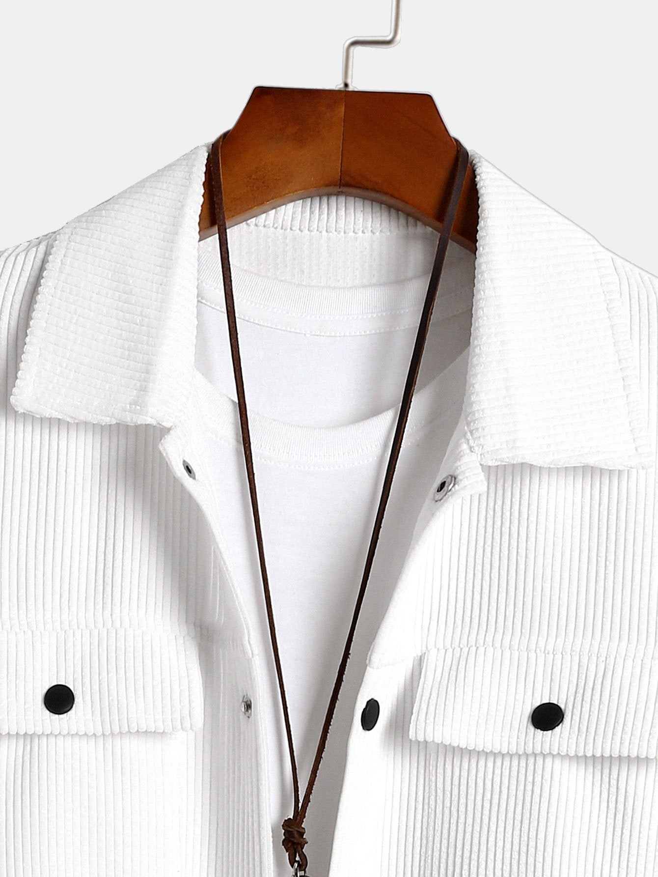 Corduroy Jacket With Pockets-Mitchell Shoes