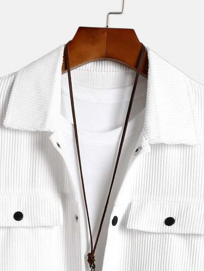 Corduroy Jacket With Pockets-Mitchell Shoes