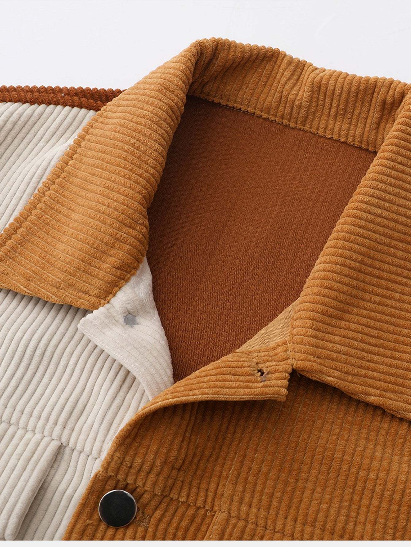Color Block Corduroy Jacket-Mitchell Shoes