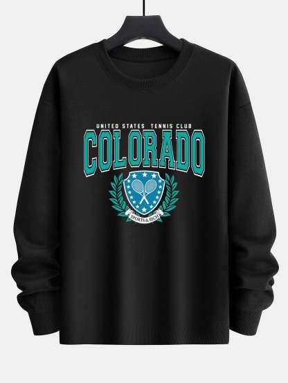 Colorado Tennis Varsity Print Relax Fit Sweatshirt-Mitchell Shoes