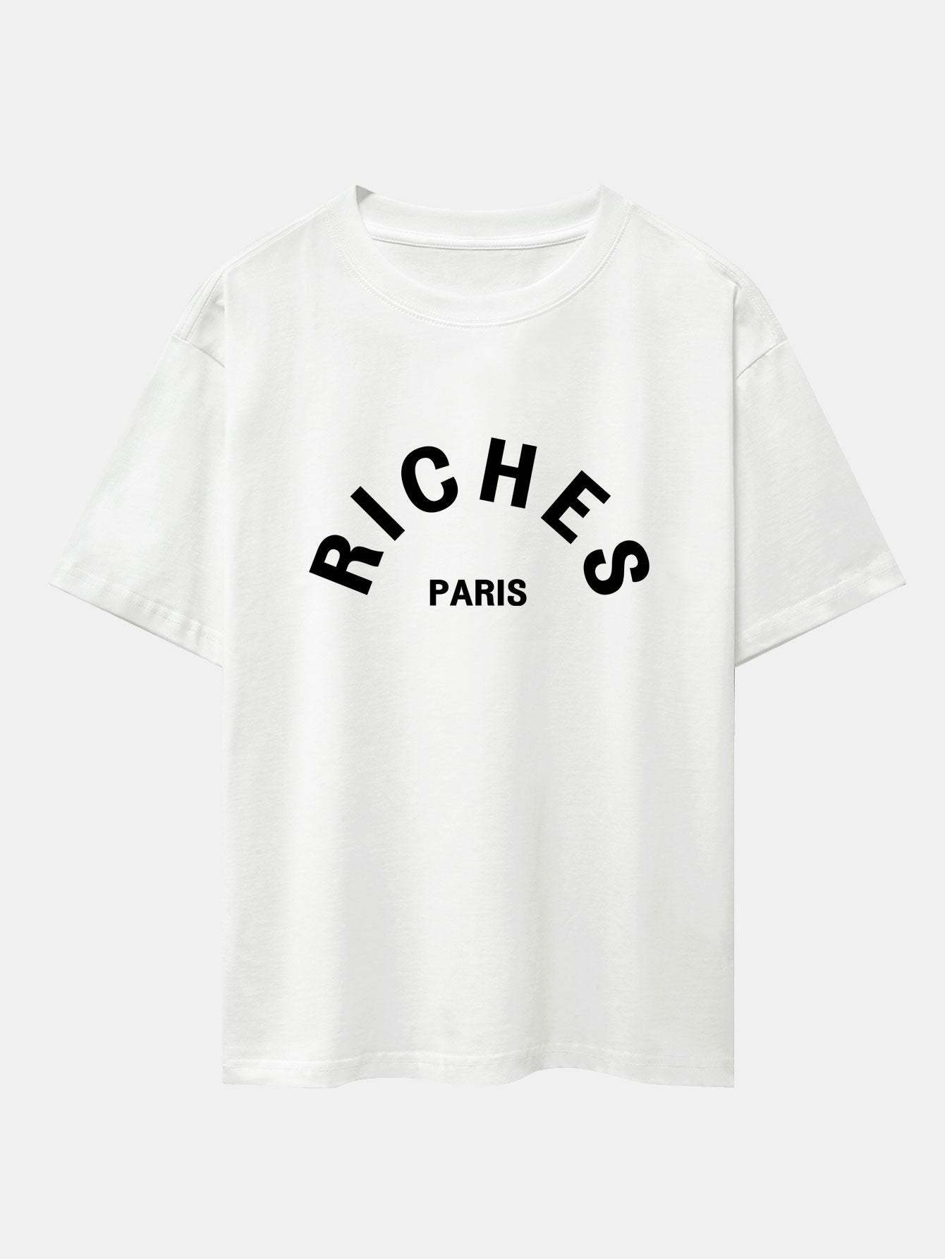 Riches Paris Print Oversize T-Shirt-Mitchell Shoes