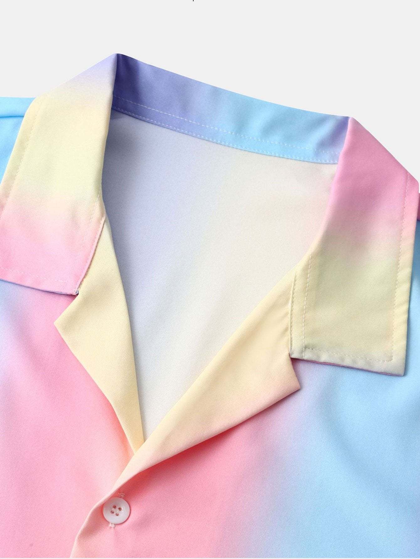 Ombre Print Cuban Shirt-Mitchell Shoes