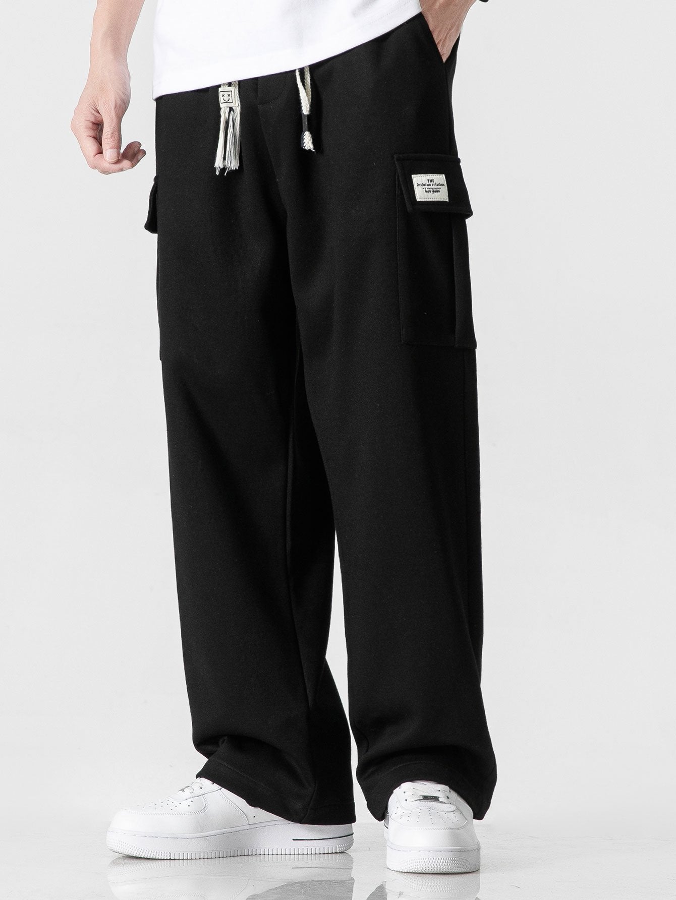 Relax Fit Straight Leg Jersey Cargo Pants-Mitchell Shoes