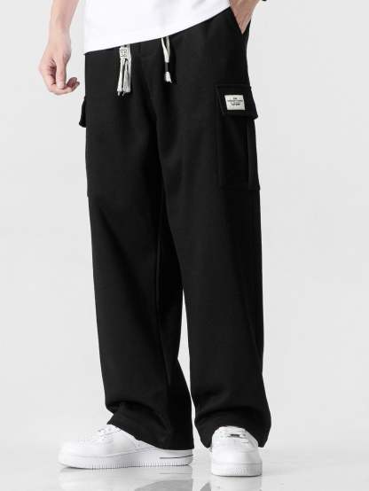 Relax Fit Straight Leg Jersey Cargo Pants-Mitchell Shoes