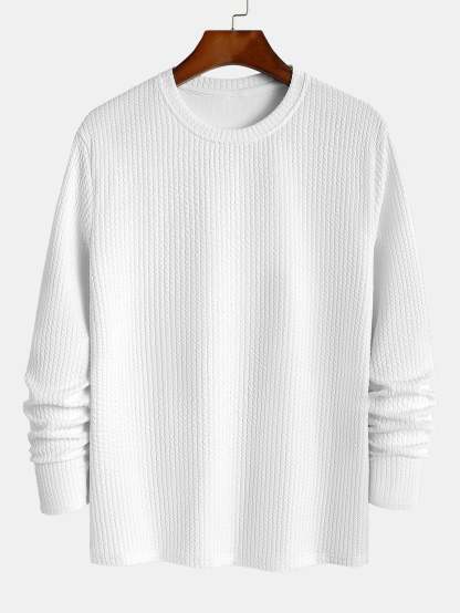 Long Sleeved Muscle Fit Ribbed T-Shirt-Mitchell Shoes