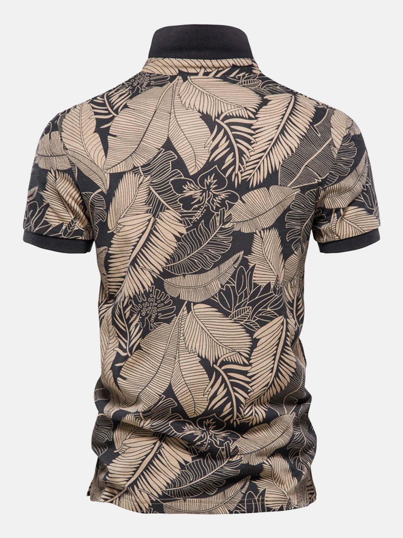 Tropical Print Polo Shirt-Mitchell Shoes