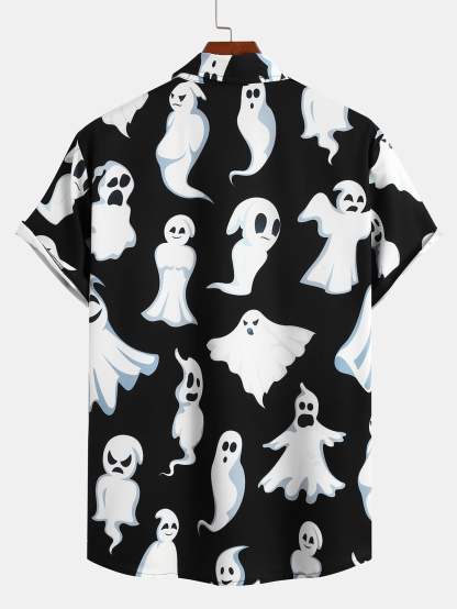 Cute Ghost Print Shirt-Mitchell Shoes