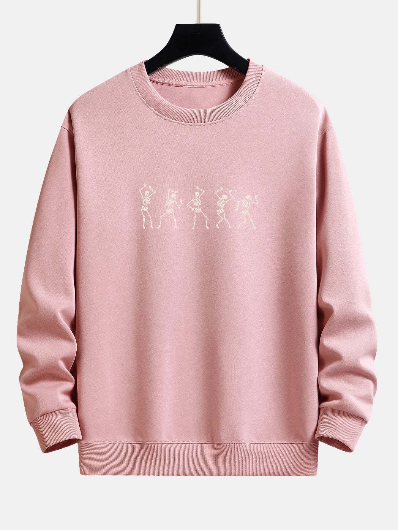 Dancing Skull Print Relax Fit Sweatshirt-Mitchell Shoes
