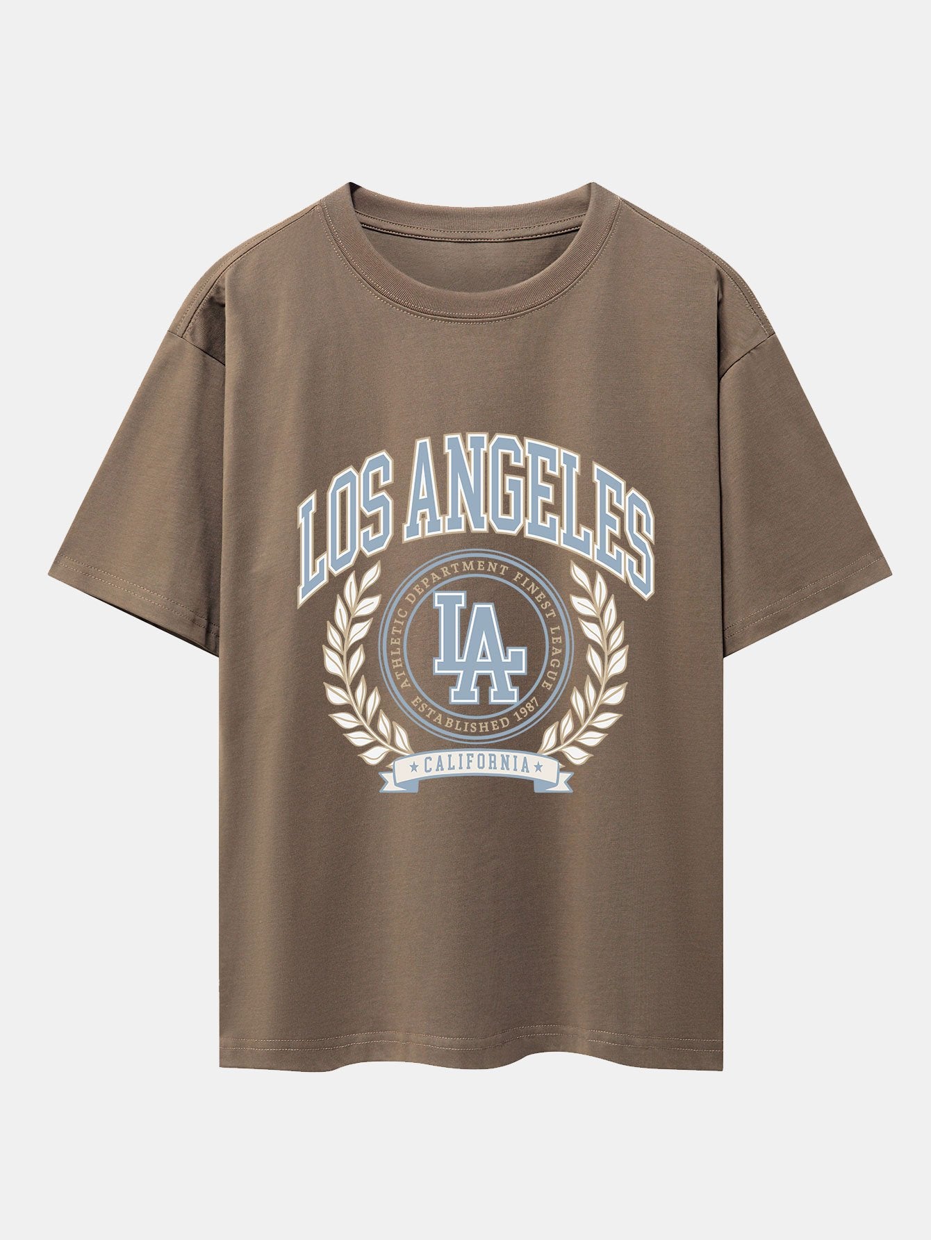 Los Angeles Varsity Print Heavy Weight Oversize T-Shirt-Mitchell Shoes