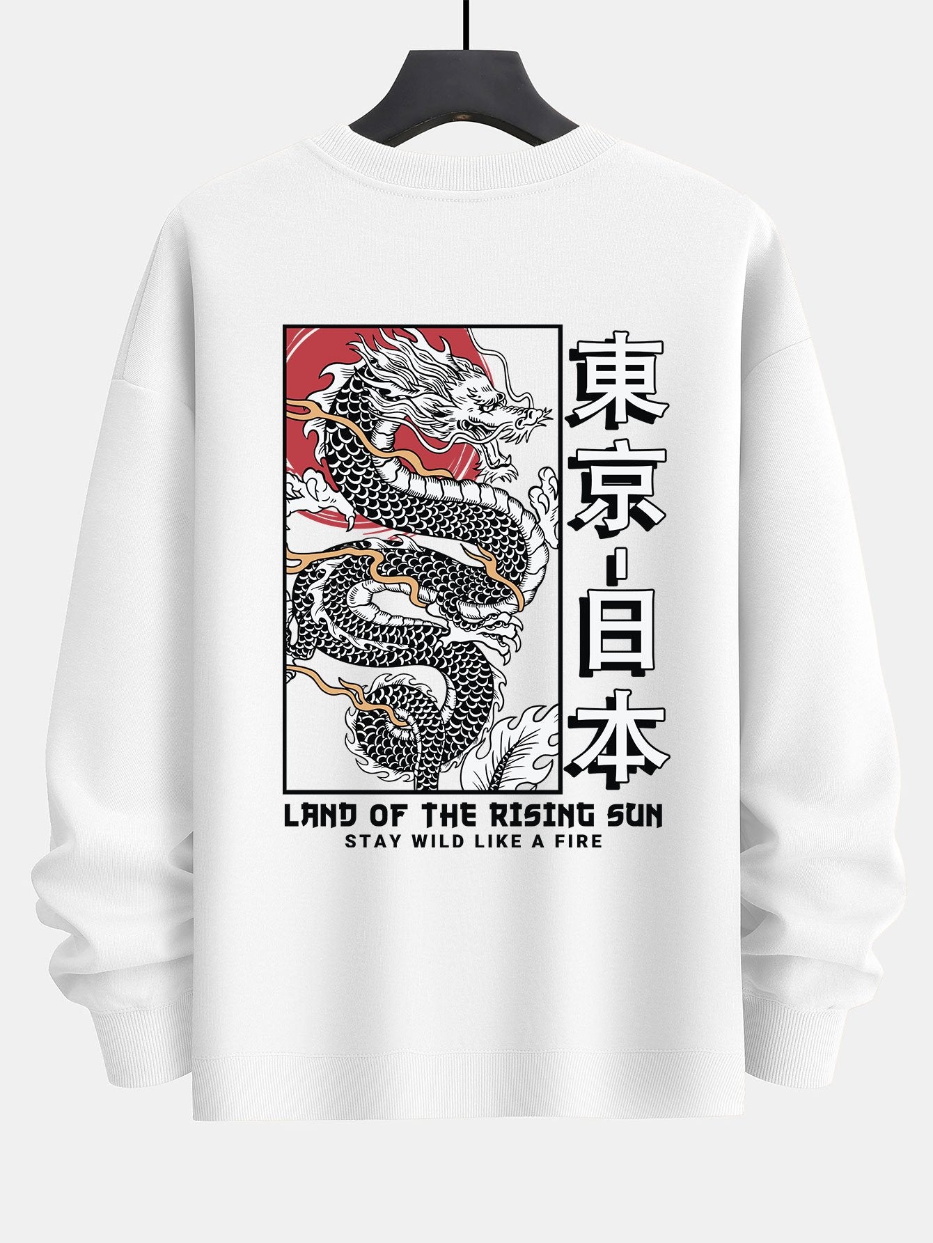 Tokyo Dragon Back Print Relax Fit Sweatshirt-Mitchell Shoes