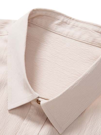 Wrinkled Textured Shirt & Shorts-Mitchell Shoes