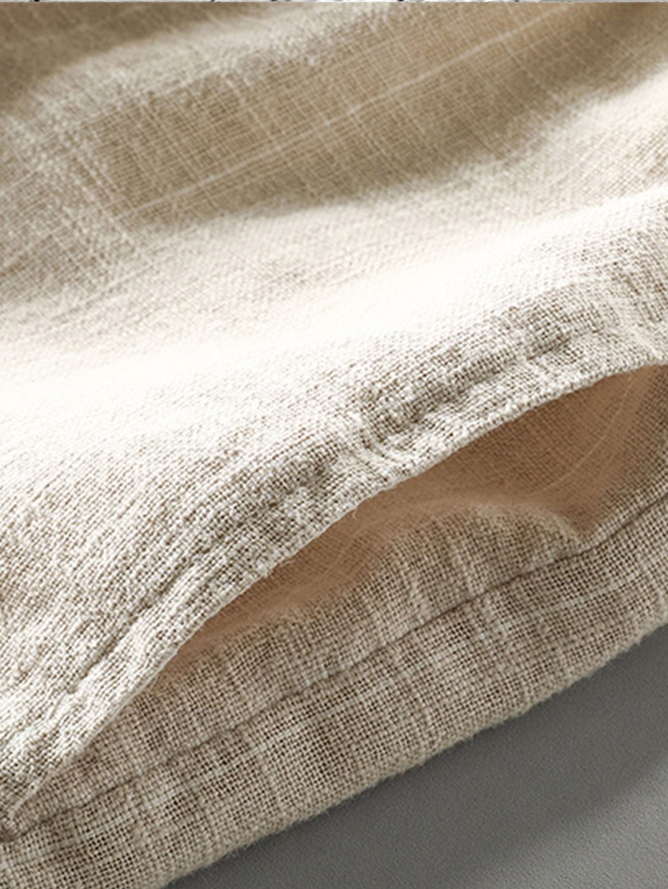 Linen Cotton Blend Drawstring Striped Shorts-Mitchell Shoes