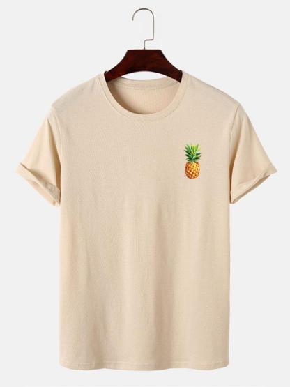 Pineapple Print T-Shirt-Mitchell Shoes