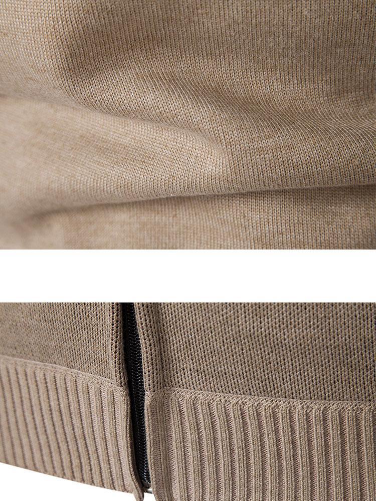 Striped Pattern Zip Sweater-Mitchell Shoes