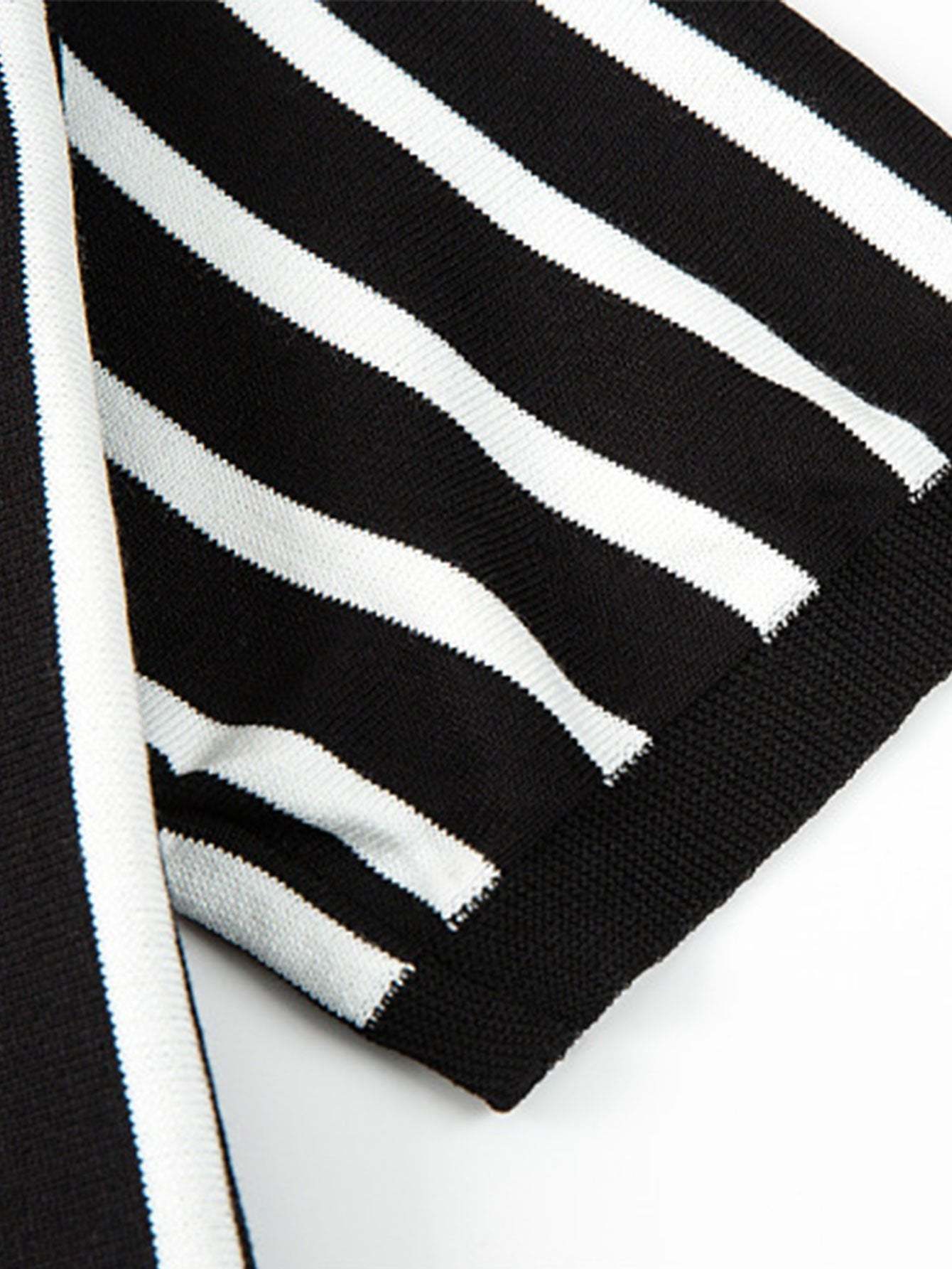 Striped Short Sleeve Sweater Polo-Mitchell Shoes