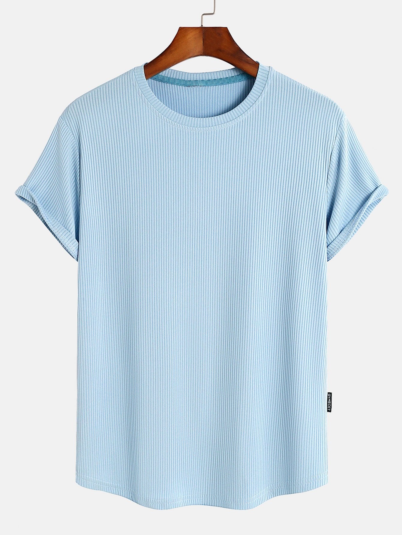 Muscle Fit Arc Hem Textured T-Shirt-Mitchell Shoes