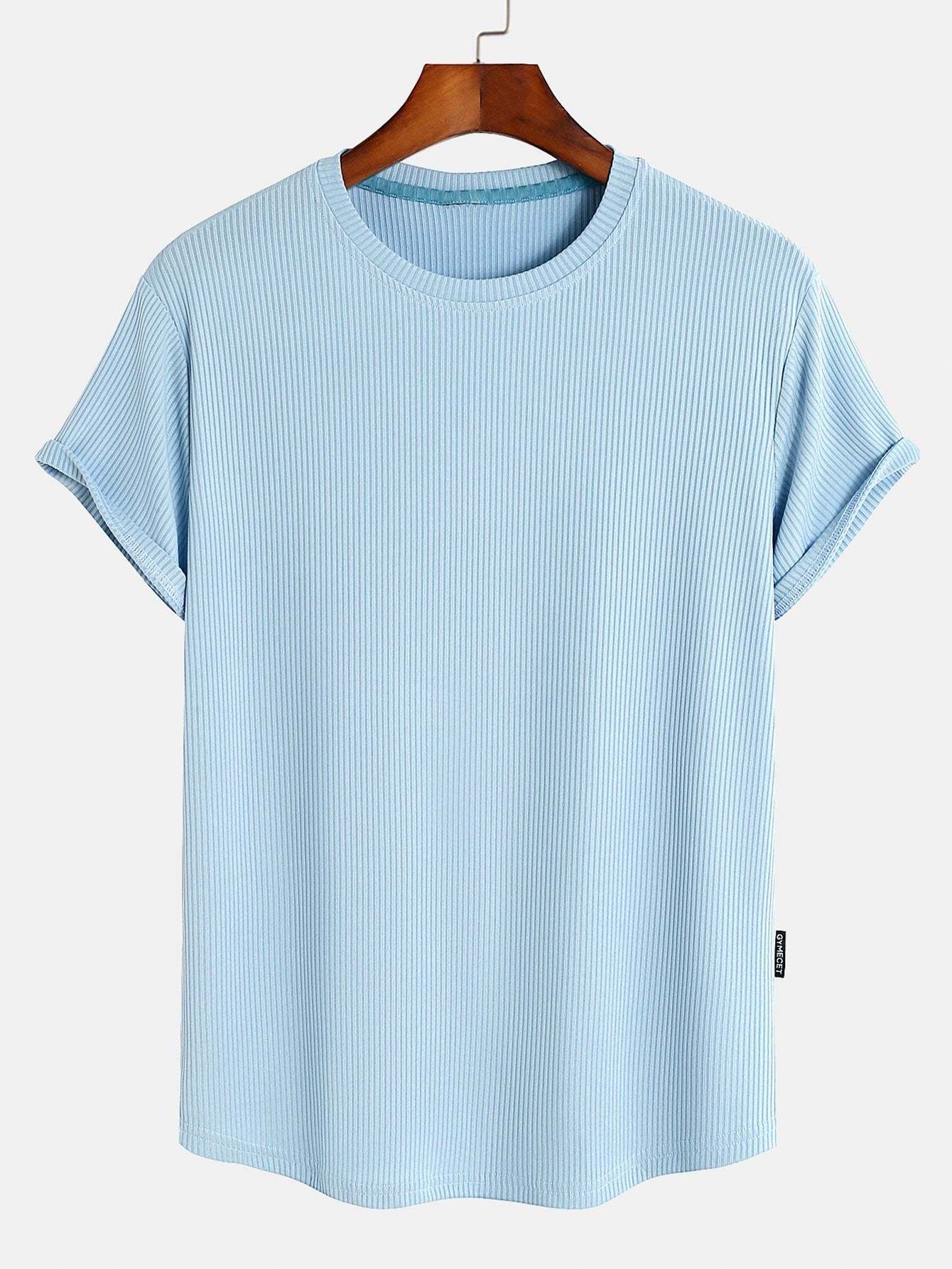 Muscle Fit Arc Hem Textured T-Shirt-Mitchell Shoes