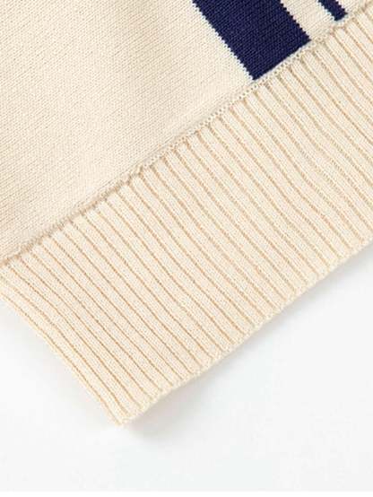 Striped Johnny Collar Sweater Polo-Mitchell Shoes