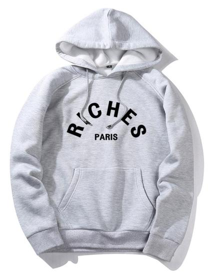 Rich Paris Print Hoodie-Mitchell Shoes