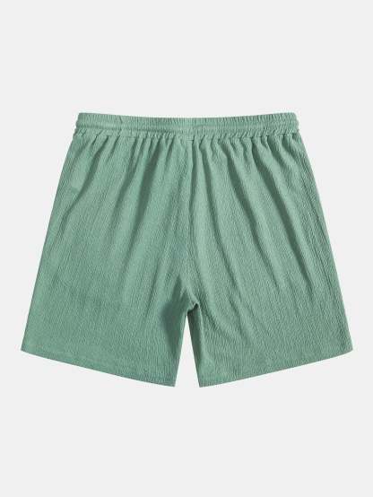 Wrinkled Textured Shorts-Mitchell Shoes