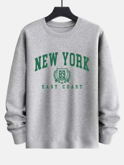New York Varsity Print Relax Fit Sweatshirt-Mitchell Shoes