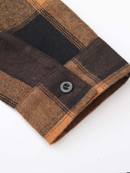 Plaid Corduroy Panel Shirt-Mitchell Shoes