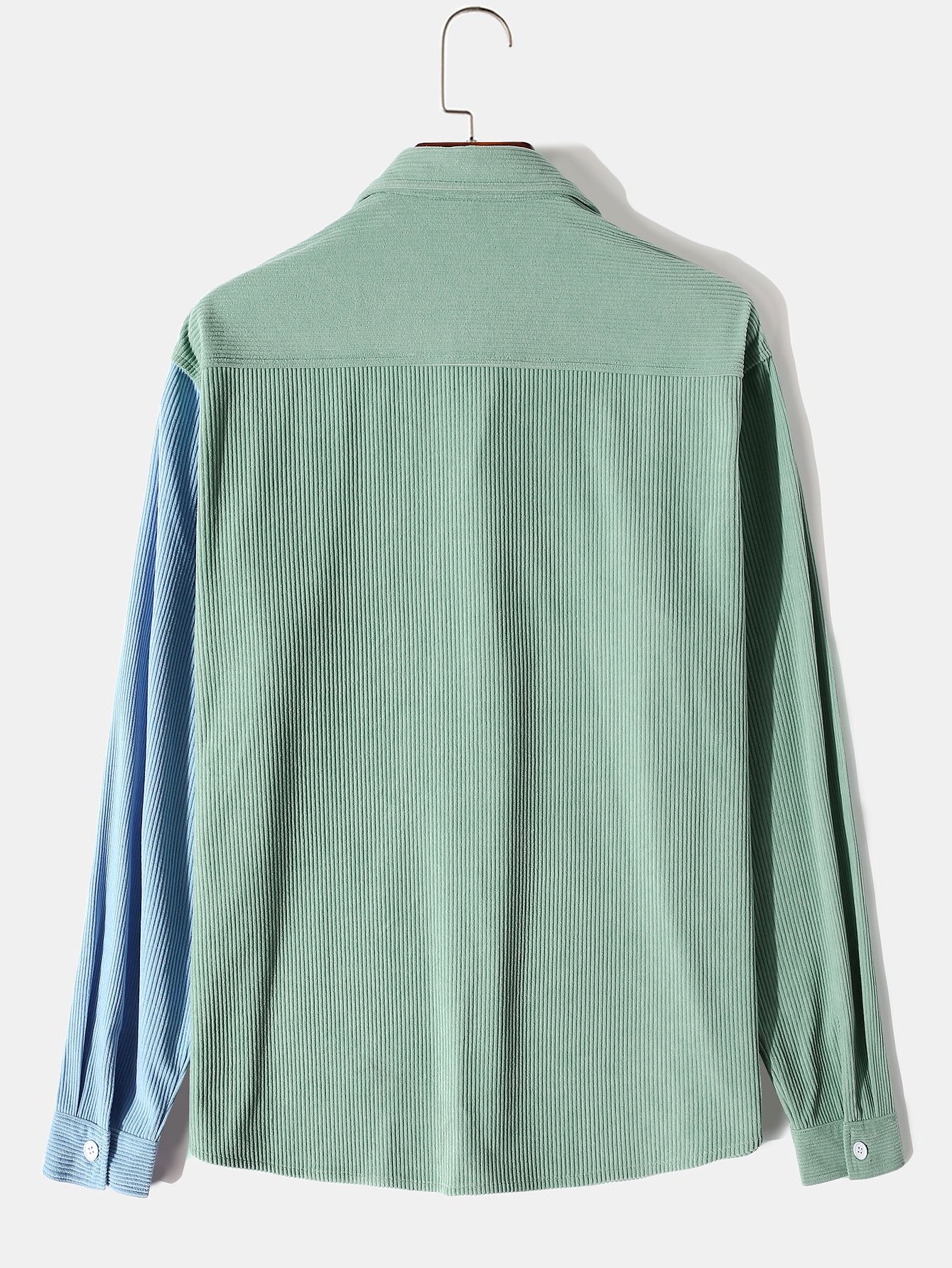 Long Sleeve Two Tone Corduroy Overshirt-Mitchell Shoes