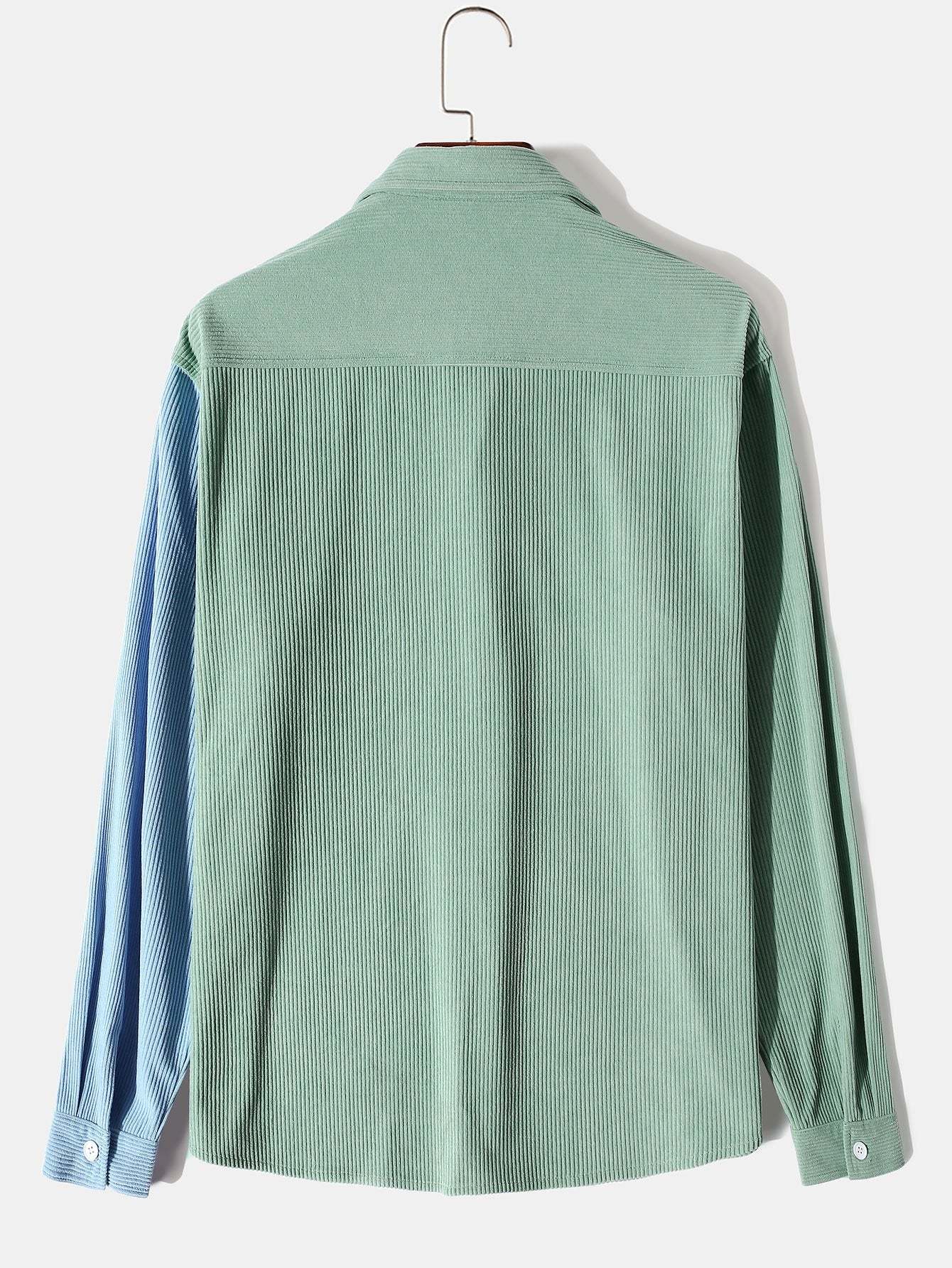 Long Sleeve Two Tone Corduroy Overshirt-Mitchell Shoes