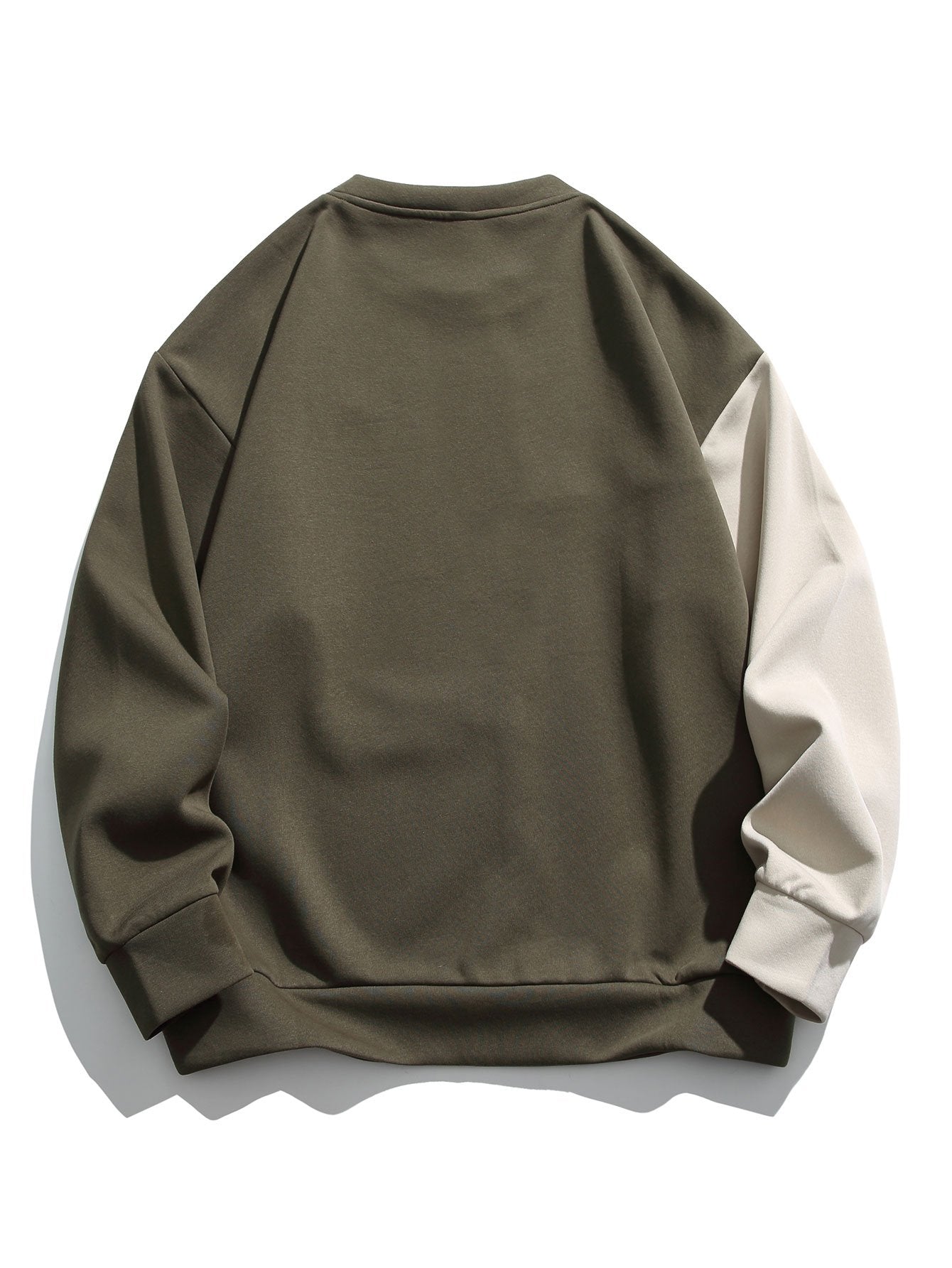 Oversize Color Block Crewneck Sweatshirt-Mitchell Shoes