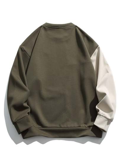 Oversize Color Block Crewneck Sweatshirt-Mitchell Shoes