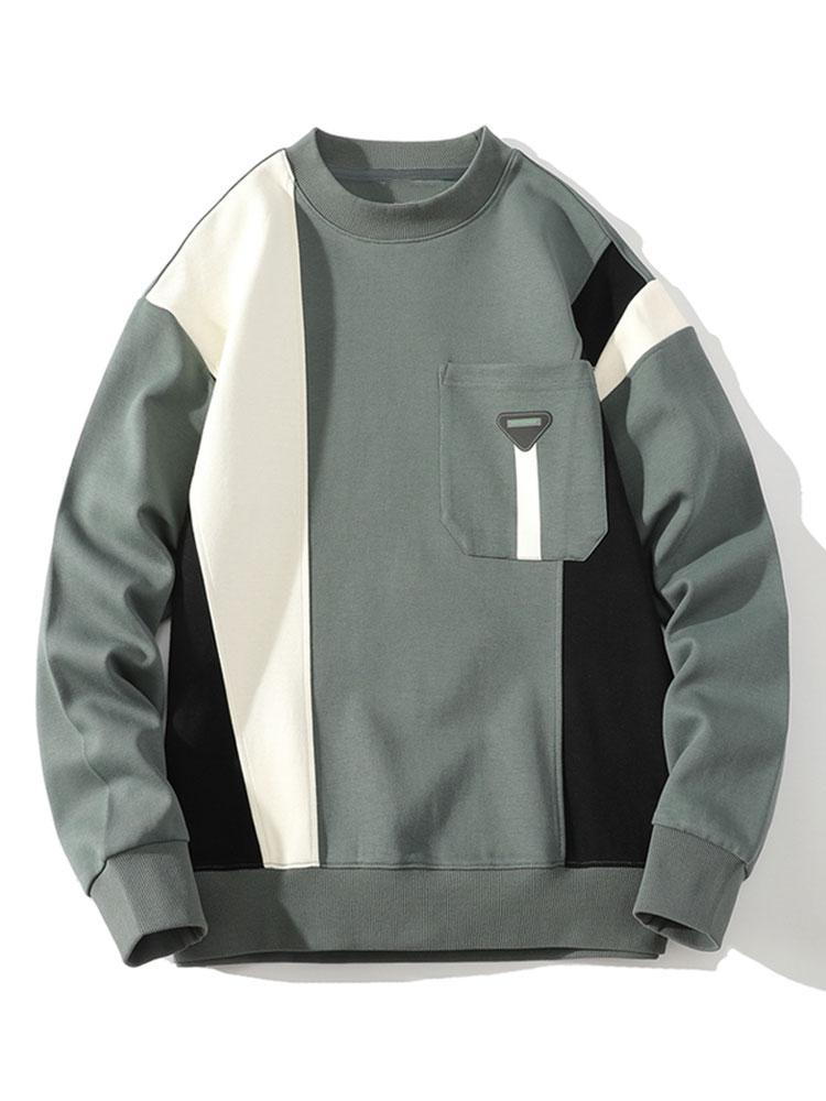 Color Block Sweatshirt With Pocket-Mitchell Shoes