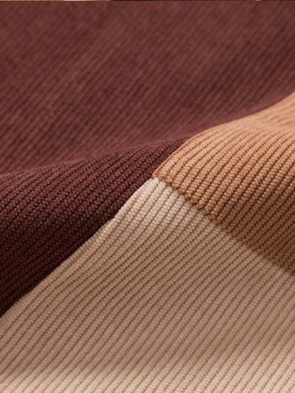 Color Block Corduroy Polo Shirt-Mitchell Shoes