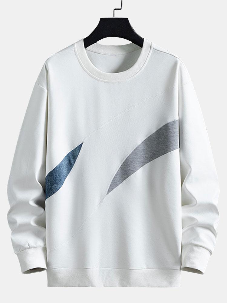 Color Block Crew Neck Sweatshirt-Mitchell Shoes