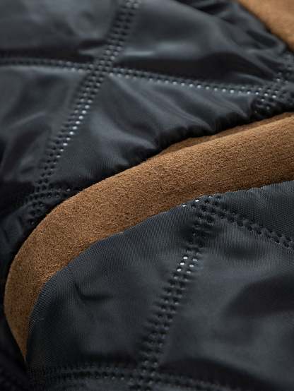 Suede Bomber Jacket With Quilted Liner-Mitchell Shoes
