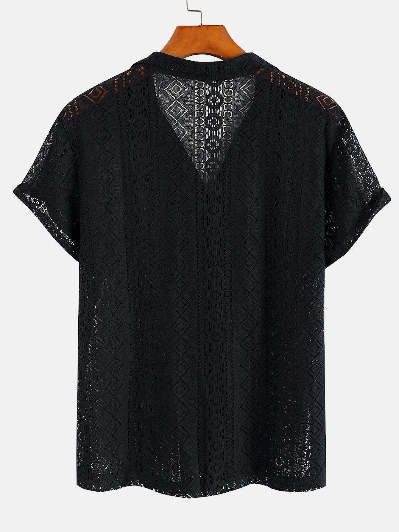 Geometry Textured Cuban Shirt-Mitchell Shoes