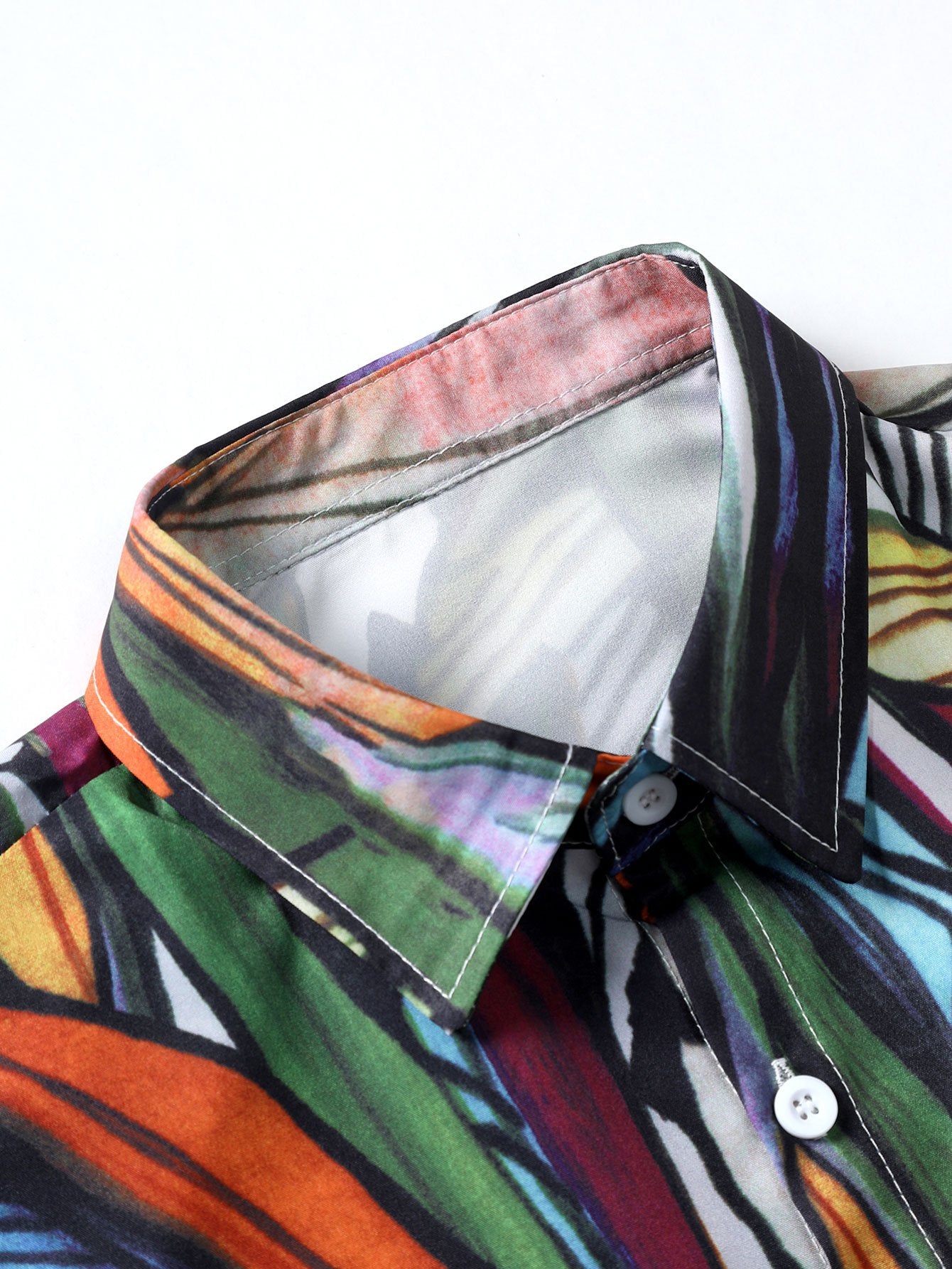 Abstract Print Shirt-Mitchell Shoes