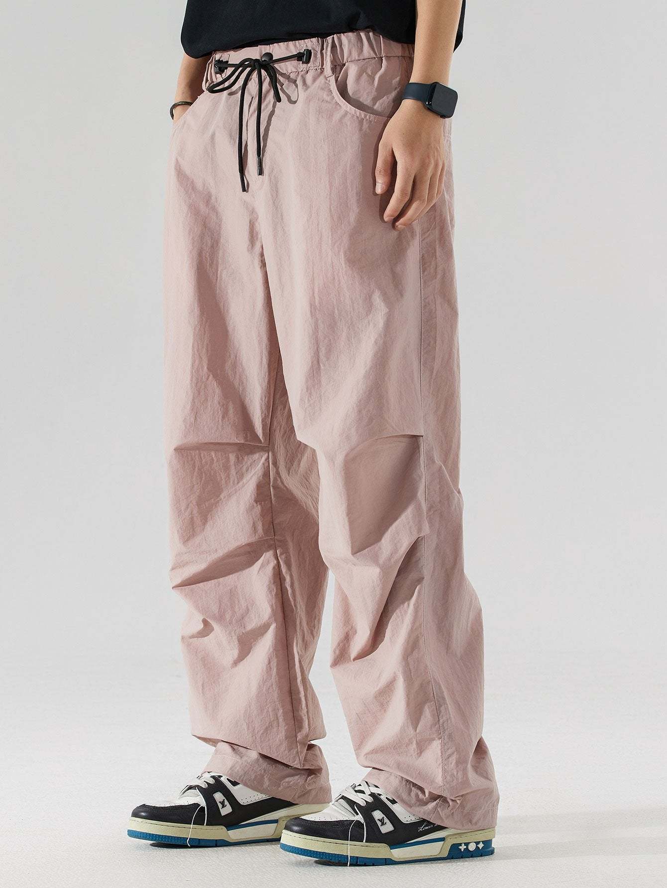 Elastic Waist Parachute Pants-Mitchell Shoes
