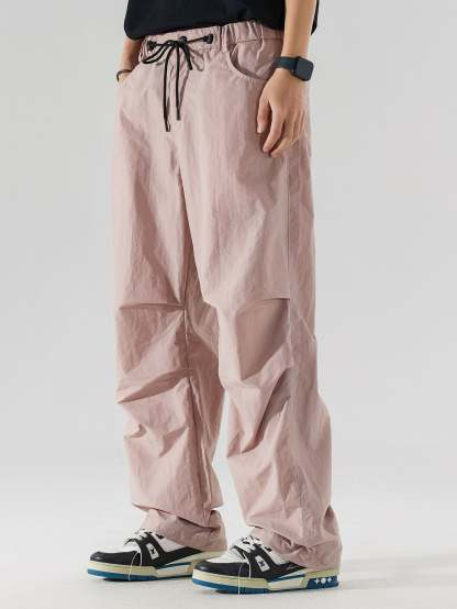 Elastic Waist Parachute Pants-Mitchell Shoes