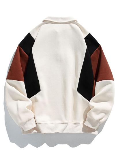 Relax Fit Color Block Polo Sweatshirt-Mitchell Shoes