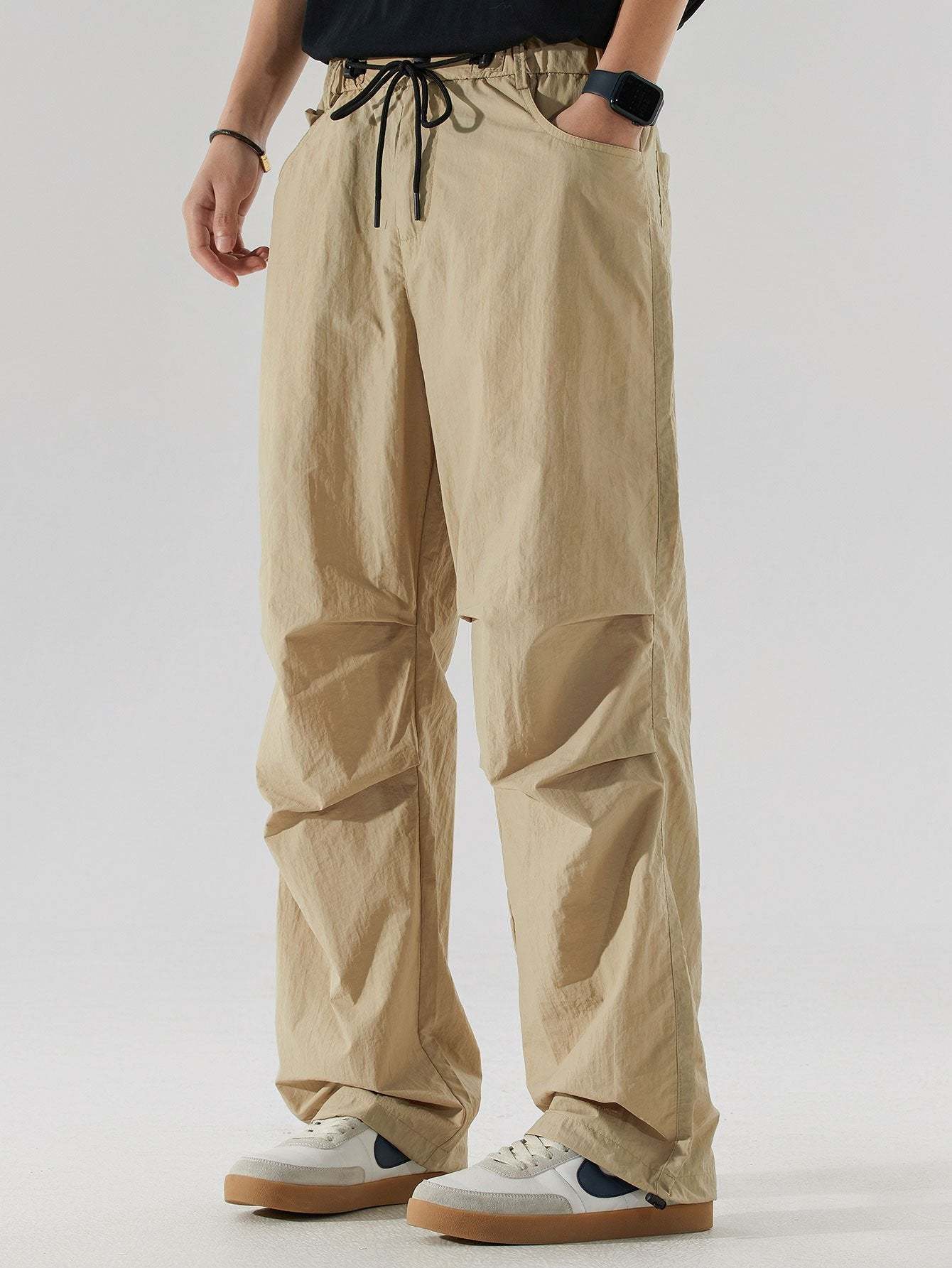 Elastic Waist Parachute Pants-Mitchell Shoes
