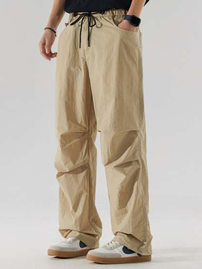Elastic Waist Parachute Pants-Mitchell Shoes