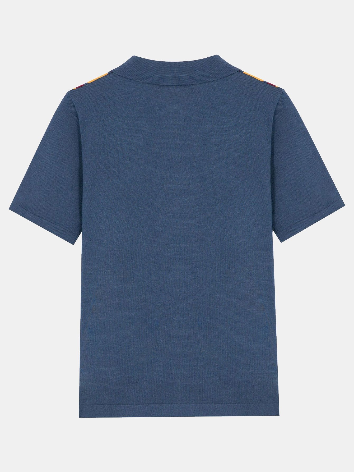 Short Sleeve Multi Stripe Button Up Sweater Polo-Mitchell Shoes