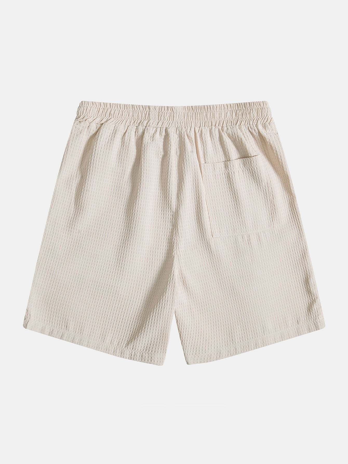 Waffle Drawstring Shorts-Mitchell Shoes