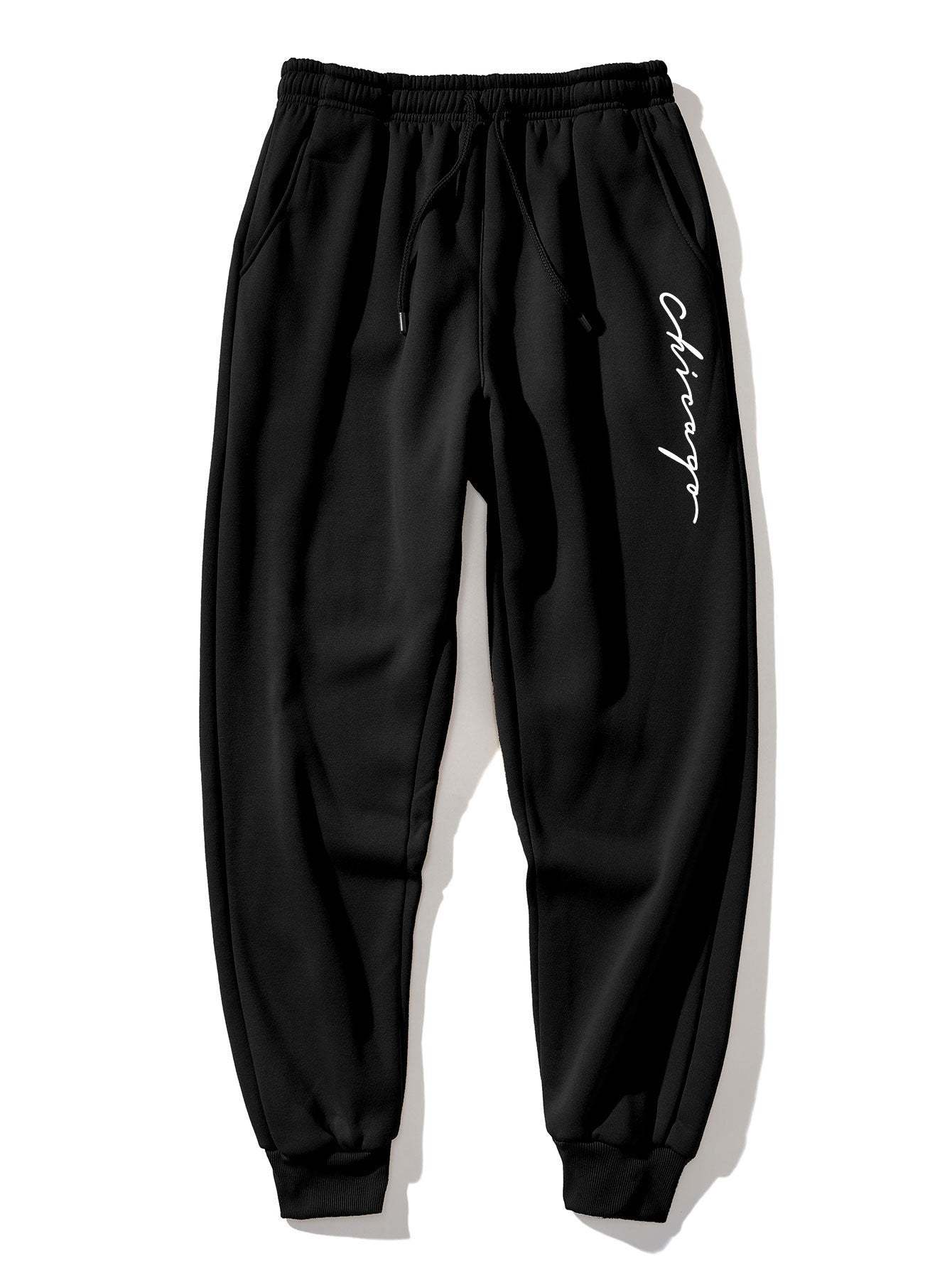 Chicago Print Jogger Pants-Mitchell Shoes
