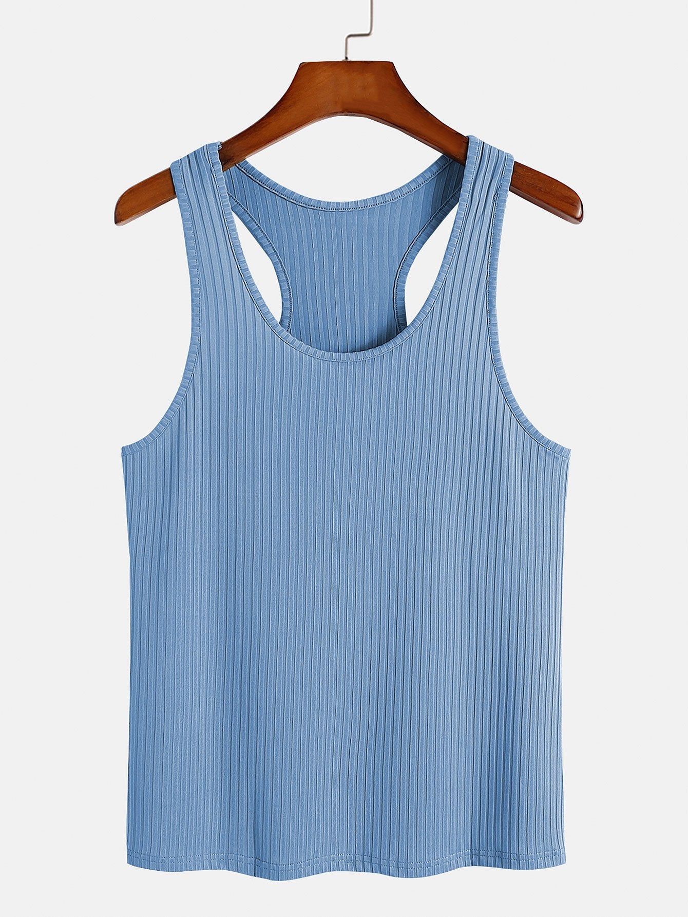 Basic Slim Ribbed Racer Back Tank-Mitchell Shoes